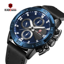 Kademan 813 New Fashional Casual Sport Watch Men Top Luxury Quartz Watch Strap Four Views Dial Plate